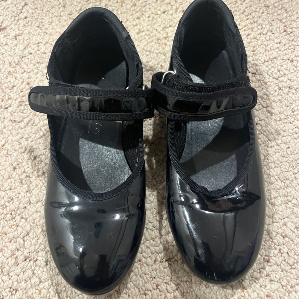 Tap shoes black, kids size 12